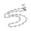304 Stainless Steel Heart Link Chain Necklaces X-NJEW-JN02887-01-1