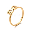 Ion Plating(IP) 201 Stainless Steel Wave Finger Ring for Women RJEW-G266-02G-3