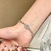 Adjustable Alloy Micro Pave Clear Cubic Zirconia Flower Slider Beacelets for Women AL-CBA3C8B-12P-1