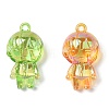 Electroplate Transparent Acrylic Pendants OACR-I014-11-2