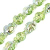 Electroplate Transparent Glass Beads Strands EGLA-N055-04A-09-1