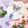 Alloy Butterfly Pendant Decorations HJEW-TA00253-2