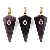 Natural Amethyst Pointed Pendants GG-CBA19F2-02G-07-1