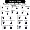 120Pcs 12 Styles Silicone Bottle Seal Plug FIND-GF0008-87-2