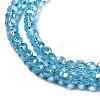 Electroplate Transparent Glass Beads Strands EGLA-A035-T3mm-A08-3