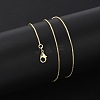 Brass Box Chain Necklaces for Women X-NJEW-D302-42G-2