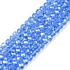 Electroplate Glass Beads Strands EGLA-A044-T4mm-A14-1