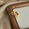 304 Stainless Steel Pave Cubic Zirconia Finger Rings WG42730-02-3