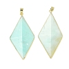 Natural Flower Amazonite Faceted Big Pendants G-L623-04G-01-1
