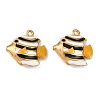 304 Stainless Steel Enamel Pendants STAS-C150-01I-1