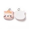 Opaque Resin Pendants RESI-J023-15H-1