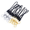 10Pcs 2 Colors Eco-Friendly Korean Waxed Polyester Cord Keychains KEYC-TA00033-2