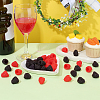 50Pcs 2 Colors PVC Plastic Simulation Raspberry AJEW-PH0007-90-4
