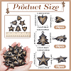 30Pcs 3 Styles Christmas Iron Pendants IFIN-NB0001-61-2