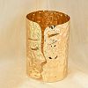 Textured Alloy Open Cuff Bangles for Women LS-BJEW-K272-04G-3