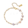 Brass Paperclip Chain Bracelets BJEW-JB13224-2