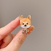Shiba Inu with Bowknot Enamel Pins PW-WG5A602-01-1