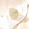 Brass Micro Pave Cubic Zirconia Cuff Rings RJEW-V007-06G-3