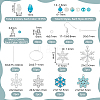 DIY Snowflake Alloy Dangle Earrings Making Kit DIY-PH0022-67-2