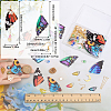 DIY Imitation Leather & Synthetic Moonstone Butterfly Dangle Earring Making Kits DIY-SC0026-33-3