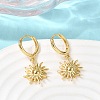 Sun Brass Hoop Earrings EJEW-H180-30A-G-3
