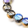 Electroplated Transparent Glass Beads Strands GL-CBA98F0-06A-01-2