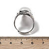 Natural Quartz Crystal Adjustable Rings G-P560-03AS-20-5