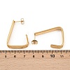 304 Stainless Steel Trapezoid Stud Earrings EJEW-P324-13G-5