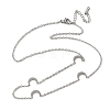 304 Stainless Steel Link Chain Necklaces for Women Men NJEW-K292-01I-P-4