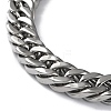 304 Stainless Steel Cuban Link Chain Necklaces with Skull Clasps NJEW-P288-22P-3