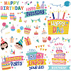 16 Sheets 8 Styles PVC Waterproof Wall Stickers DIY-WH0345-186-1