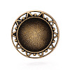 Adjustable Alloy & Iron Bezel Cup Ring Base with Rotatable Tray MAK-T012-12AB-2