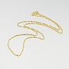 925 Sterling Silver Singapore Chain Necklaces X-STER-M086-04B-G-2