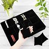 Velours Wooden Bracelet/Bangle/Watch Displays BDIS-WH0003-01-WH-4