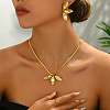 Stainless Steel Leaf Jewelry Set for Women YZ2010-1