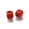 Spray Painted Wooden Beads WOOD-P021-01B-24-2