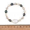 2Pcs Natural Cultured Freshwater Pearl & Non-magnetic Synthetic Hematite Beads Stretch Bracelets for Women BJEW-JB14085-5