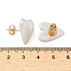 304 Stainless Steel Plastic Imitation Pearl Stud Earrings EJEW-R030-01G-04-5