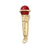 Brass Enamel Pendants X1-KK-Z125-14G-04-1