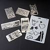 Plastic & Stainless Steel Drawing Stencil DIY-TA0003-19-2