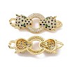 Brass Micro Pave Colorful Cubic Zirconia Connector Charms ZIRC-I063-08G-2