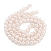 (Defective Closeout Sale) Baking Painted Pearlized Glass Pearl Round Bead Strands HY-XCP0001-17-3