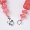 Natural Rhodochrosite Beaded Necklaces NJEW-S392-27-5