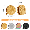 8Pcs 4 Colors 304 Stainless Steel Vortex Cuff Earrings EJEW-FI0001-60-2