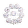 10Pcs Opaque Acrylic Beads OACR-YW0003-35A-1