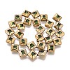 Electroplate Glass Beads Strands EGLA-T021-24E-2