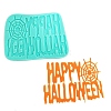 DIY Word Happy Halloween Food Grade Silicone Molds DIY-G057-A11-1