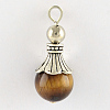 Natural Tiger Eye Pendants LS-G-Q459-02L-1