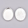 Tibetan Style Alloy Oval Tray Pendant Cabochon Settings LS-TIBEP-A19948-P-LF-2
