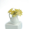 Resin Milk Bottle Flocking Flower Dessert Model PW-WG09933-01-1